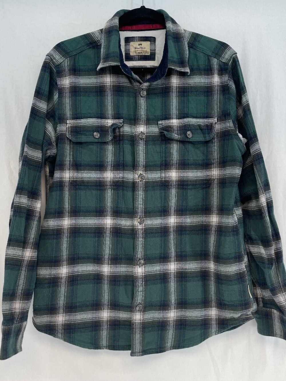 Wind River Flannel Green White Men’s Size Medium